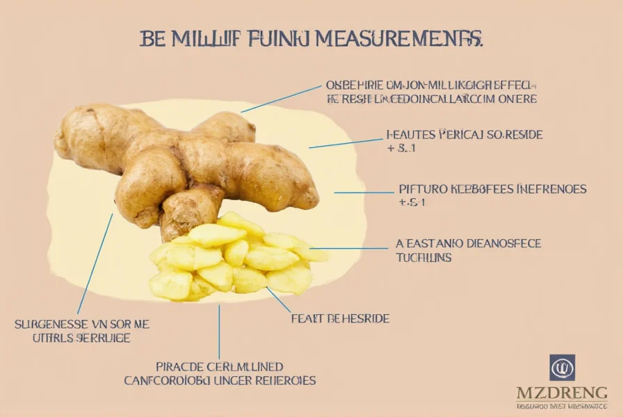 Infographic showing safe ginger dosage ranges for different health conditions with clear milligram measurements