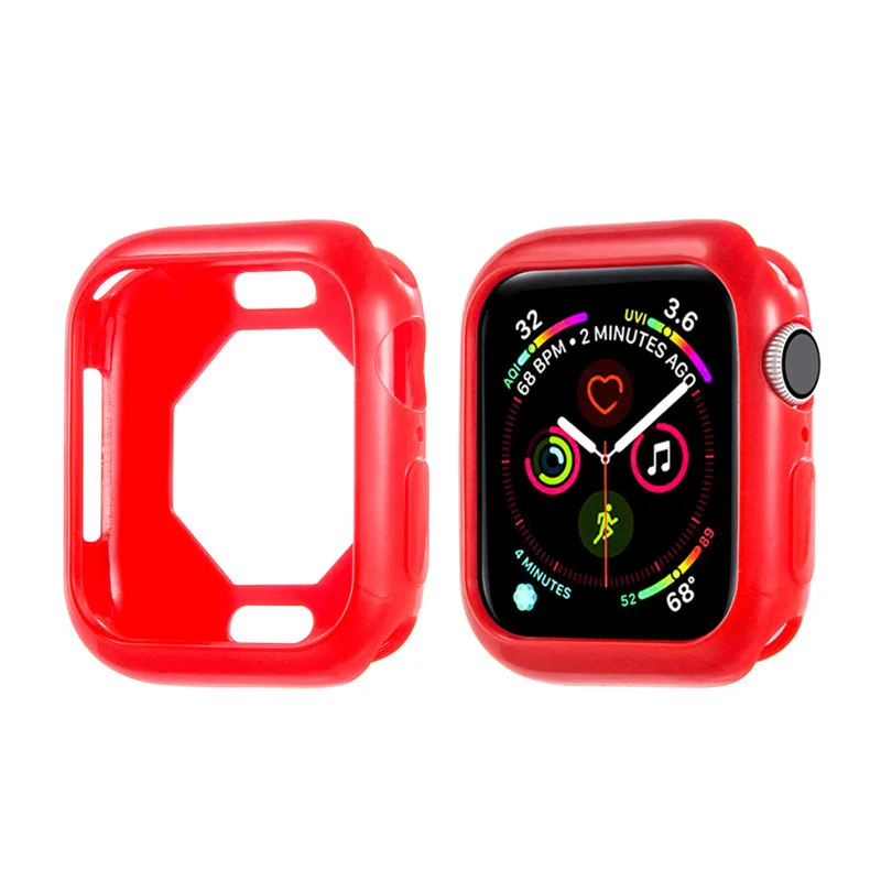 

Lovely Candy Color Soft Silicone Watch Protector for Apple Watch series 1 2 3 4 5 6 compatible for T500 T600 T900 Plus W26, Multi colors