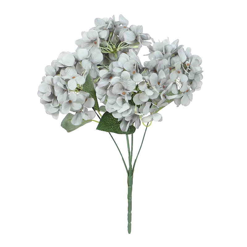 

DKB-G0303 Hot Sale Real Touch for wedding Home Decoration plastic stem vintage color artificial flower silk Hydrangea