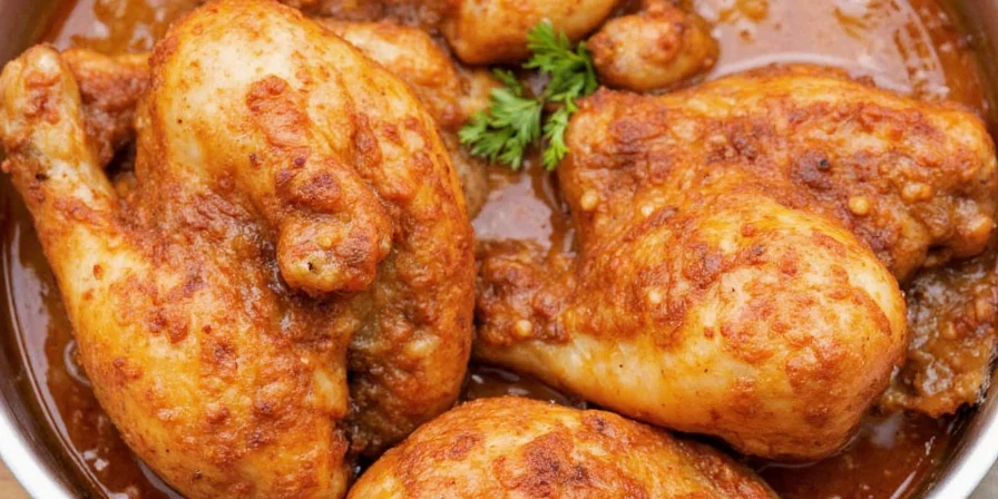 Various chicken seasoning blends laid out