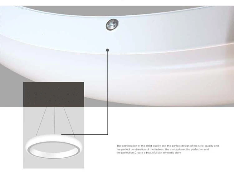 White big  circle chandelier modern lighting pendant lamp LED ring modern round chandelier