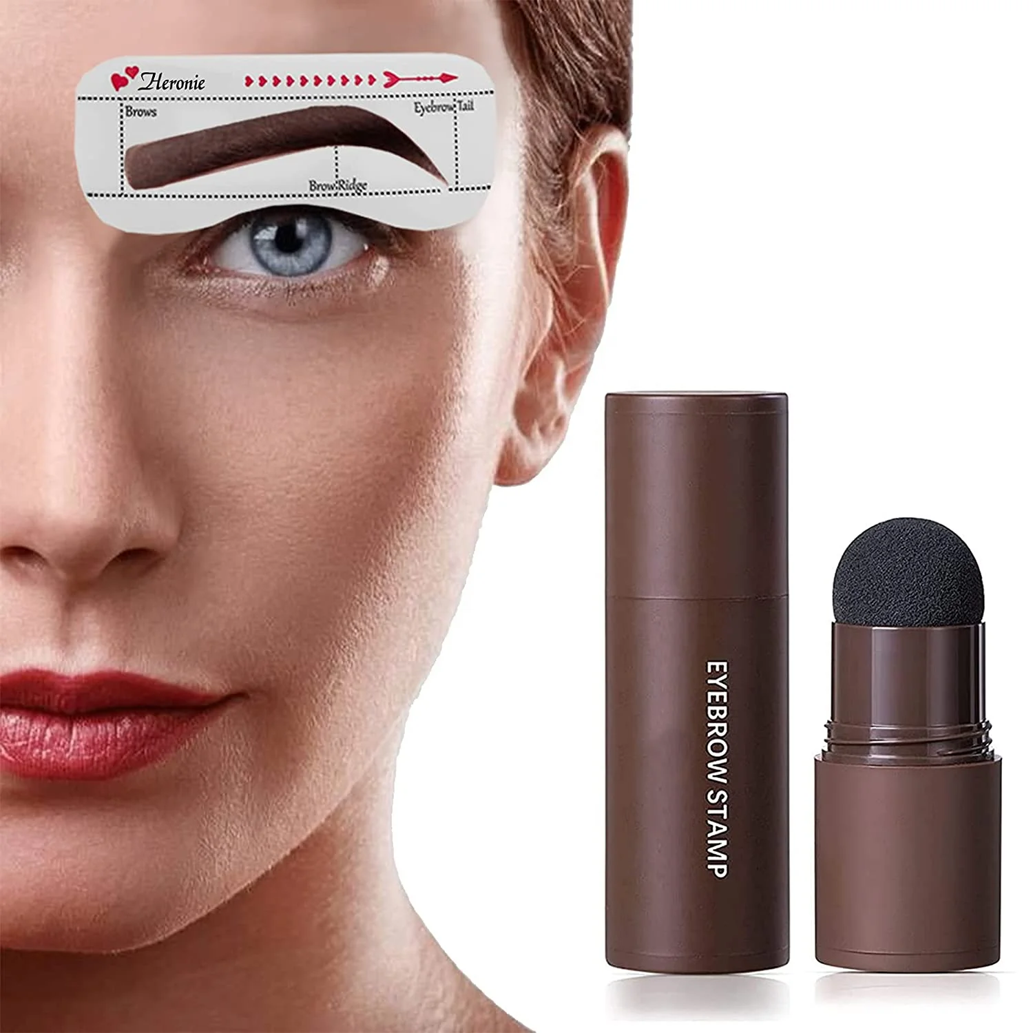 

Waterproof Eyebrow Definer One Step Eyebrow Stamp Women's Makeup Tool Kit With Reusable Eyebrow Stencils