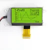 STN 128X64 graphic Monochrome positive lcd display graphic type with yellow green backlight
