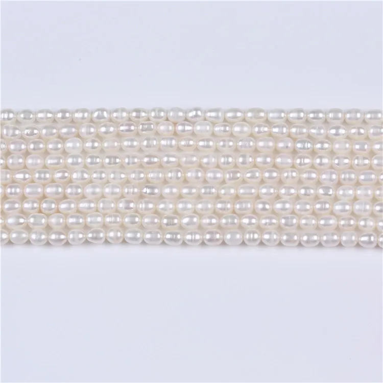 

cheap price  natural fresh water real pearl rice drop pearl strands, White