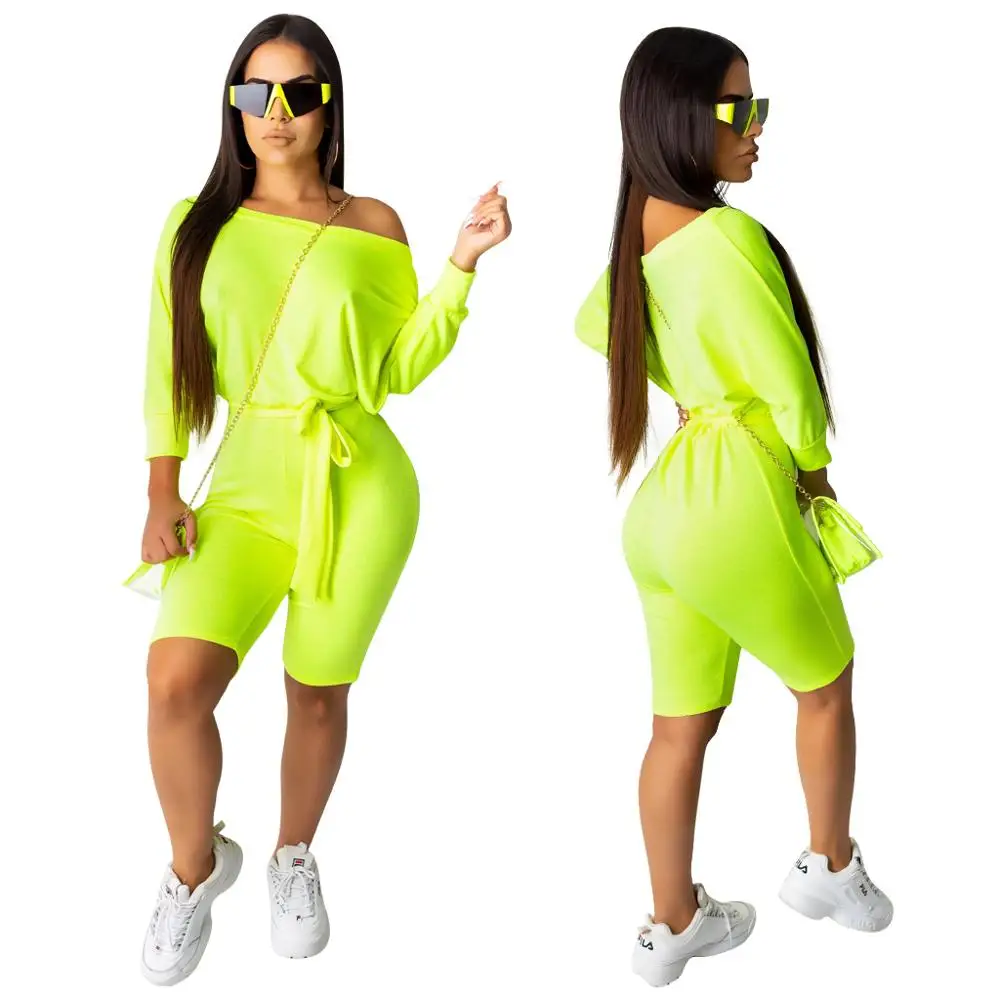

Rompers women fall/winter 2019 solid color bat 9-point sleeve spandex jumpsuits FM-3838, As pictures