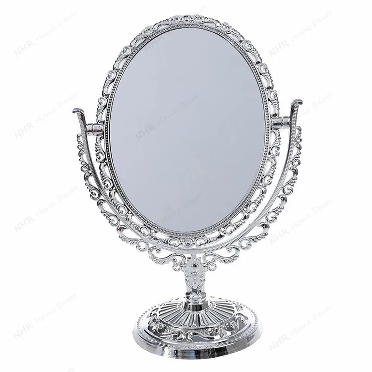 

Gift Ideas Vintage Metal Handheld Makeup Mirror