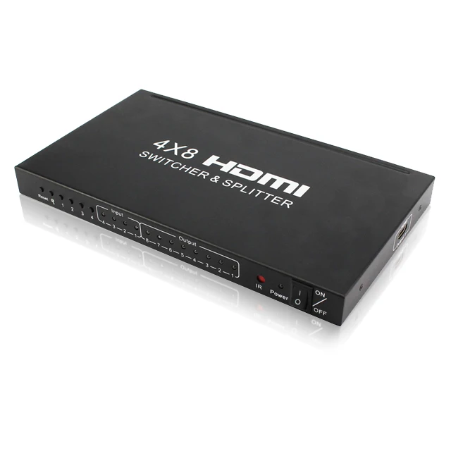 

4x8 HDMI SWITCHER & SPLITTER 4K HDMI Selector 10.2 Gbps 4X8 Splitter Switch Video Matrix 4 In 8 Out Hdmi Matrix