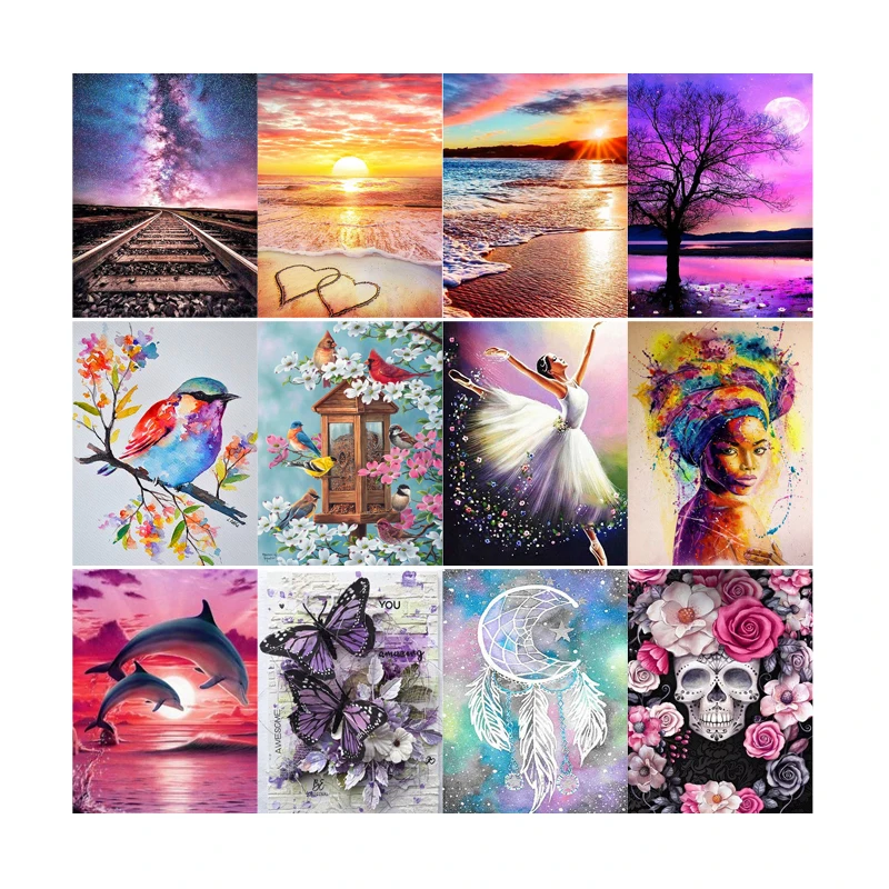 

Lately Popular 5d Diamond Painting Scenery Portraits Animals Full Square Round Drill Diy Diamond Embroidery Home Wall Decor