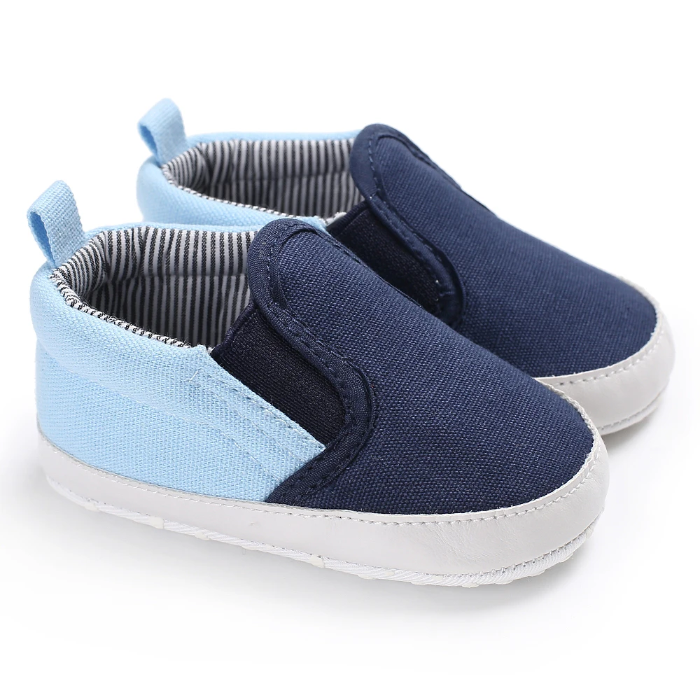

Simple designed Canvas Striped print 0-18 months Casual baby boy shoes