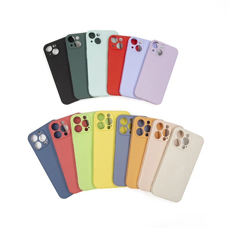 

Matte Soft TPU Silicone Shockproof Phone Cover for iPhone 11 12 13 Pro Max Case, Colors optional