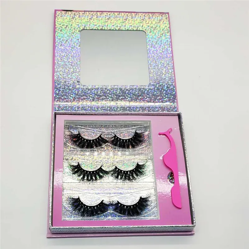 

Lashbook Packaging With Mirror Applicator pink private label cute eyelash packaging box custom lash box