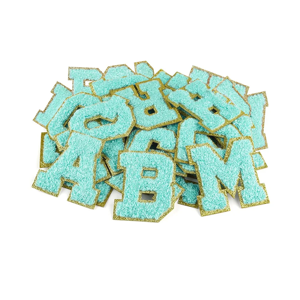 Multicolor Glitter Self Adhesive Embroidery Patches Selfadhesive Patches Embroidered Iron on Chenille Patch for Clothing