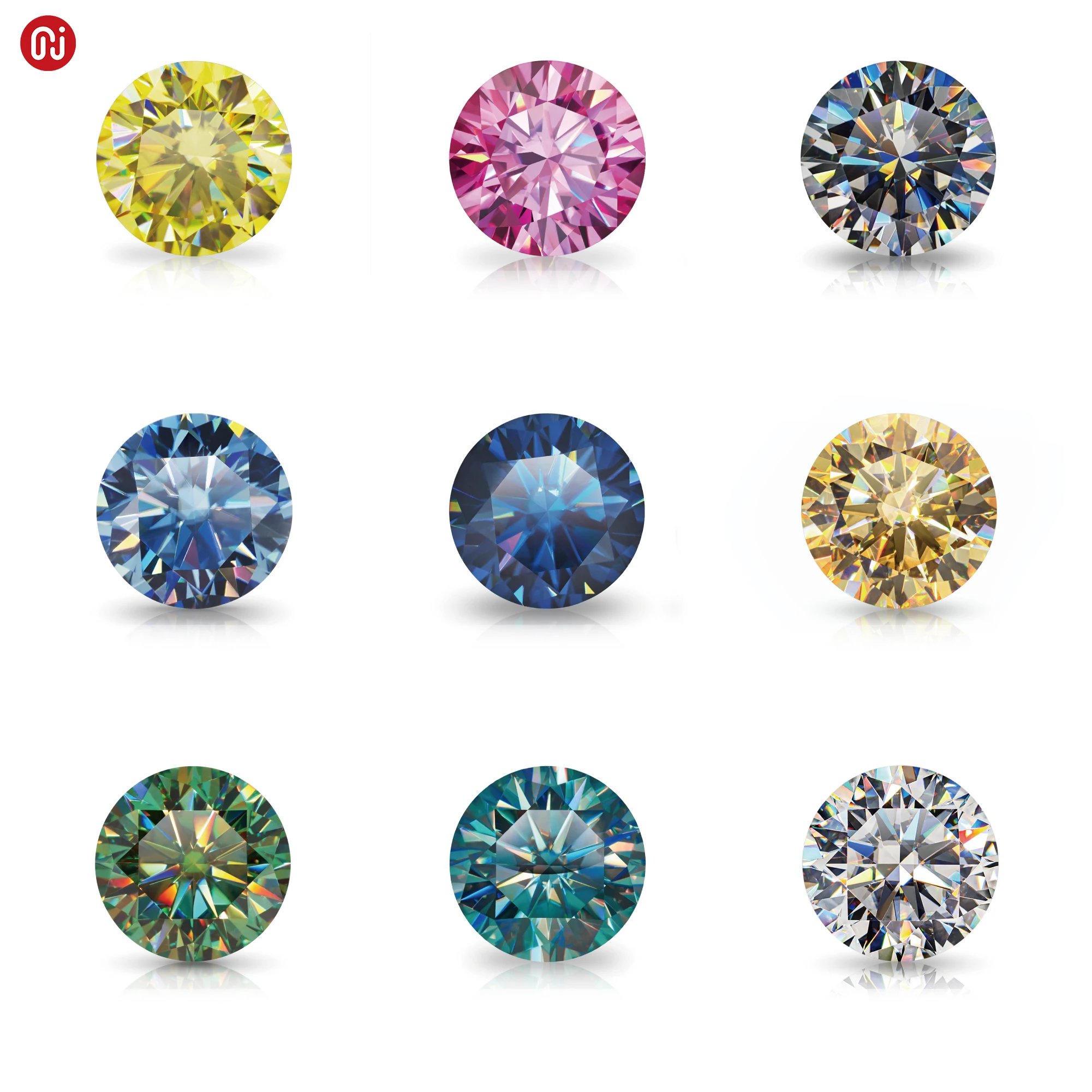 

GIGAJEWE Wholesale loose natural colorful Moissanite diamond Synthetic Diamond stones Price Per Carat