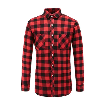

Factory Suppliers high quality 100% cotton check winter flannel shirt men, Custom color