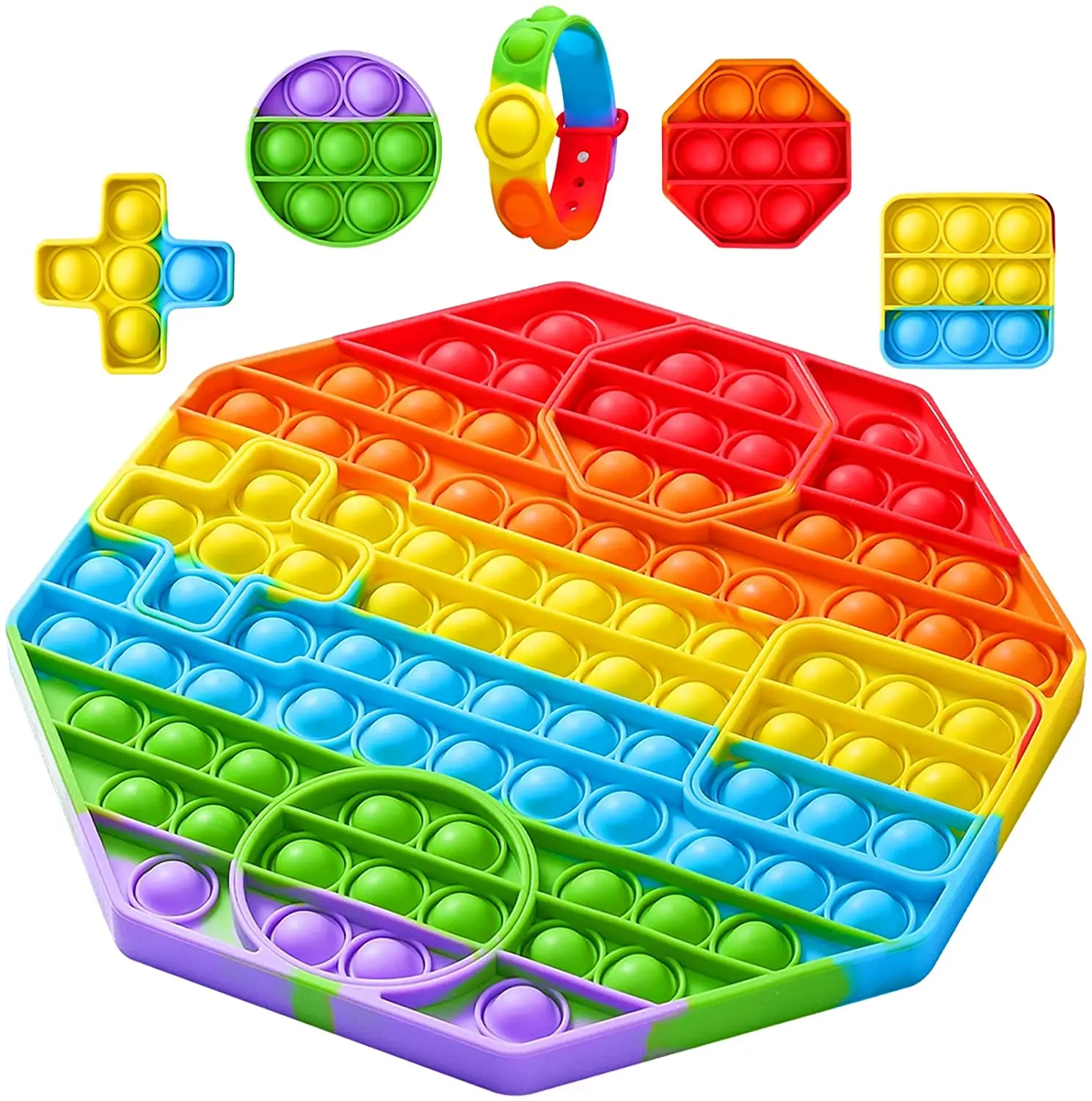 

Big Size Push Bubble Sensory Popper Fidget Toys Puzzle Shape Matching It Anxiety Relief Poppingg It Fidget Toy