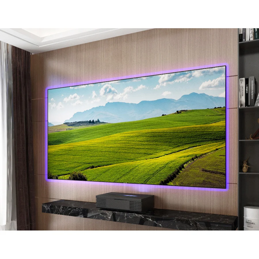 

SCREEN PRO 100" 120" Fixed Frame Projection Screen 4K HD ALR Home Theater Short Throw Projection Screen with LED Backlight kit