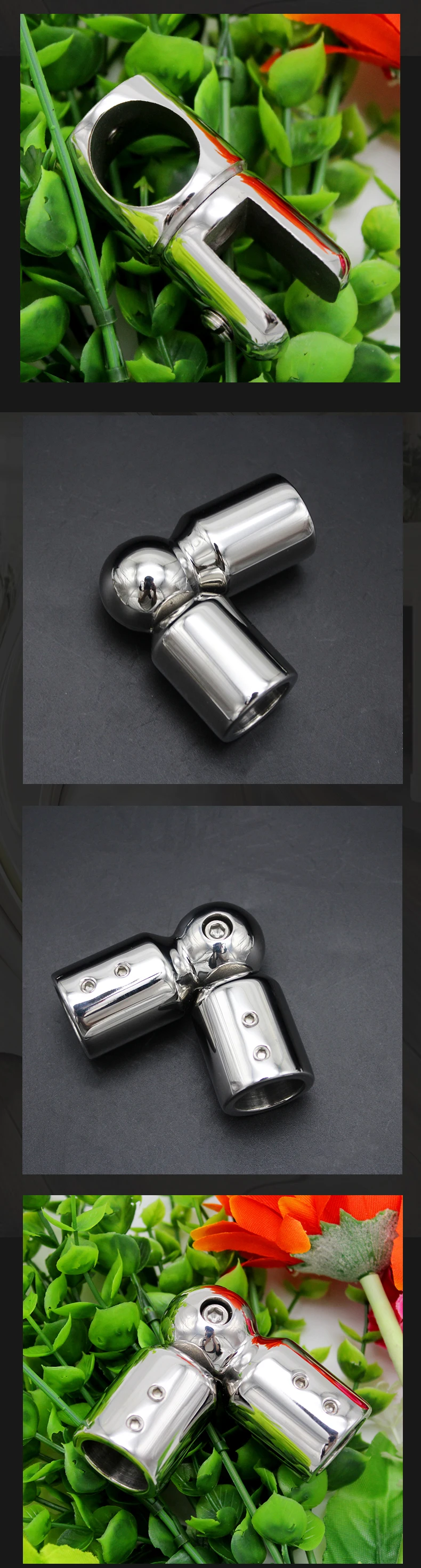 Circular stainless steel 304 glass to glass fixing tube, View wall to