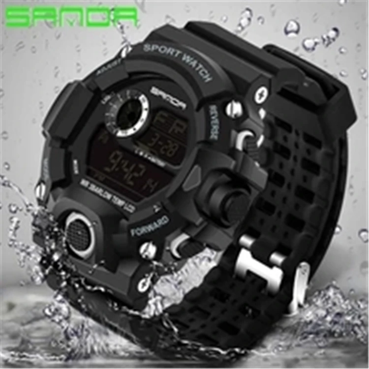 

2019 SANDA 326 Fashion Sports Digital Watch Men Diving Sport LED Clock for Men Waterproof Geneva Military Watches Relojes hombre