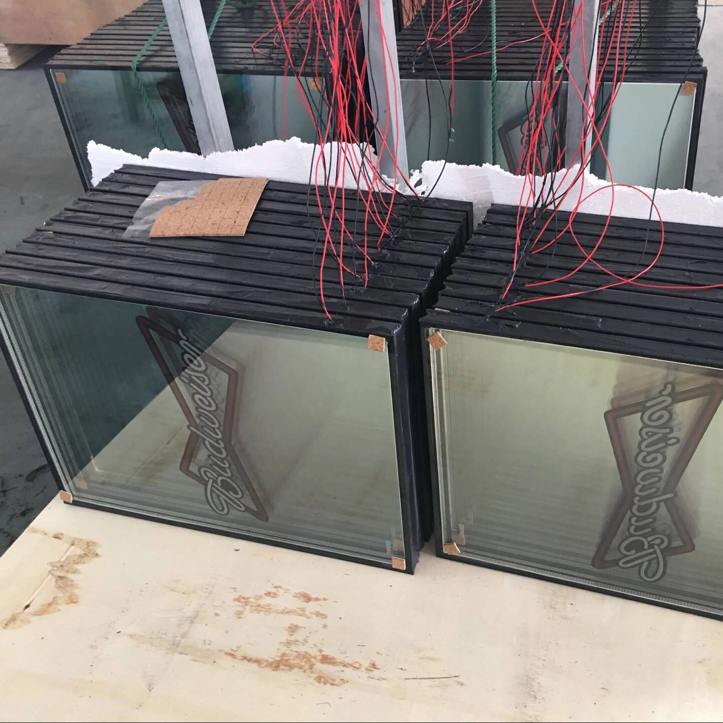 
Transparent LED Display Fridge Mini Refrigerator Glass PVC Frame Door 