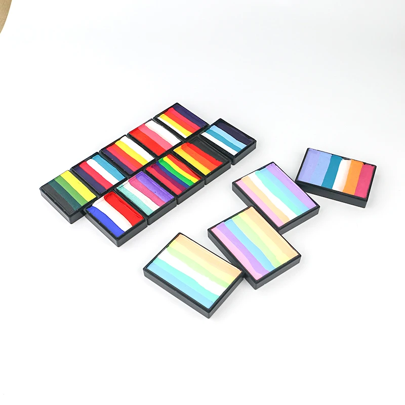 

OEM Water Activated Rainbow Split Cake Eyeliner Face Paint for Halloween Makeup