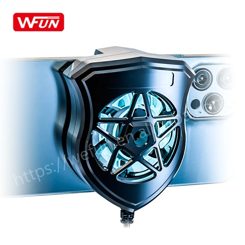 

WFUN Portable Mobile Phone Cooler USB Radiator PUBG Gaming Accessories Mobile Cooling Fan For iPhone Xiaomi, Black