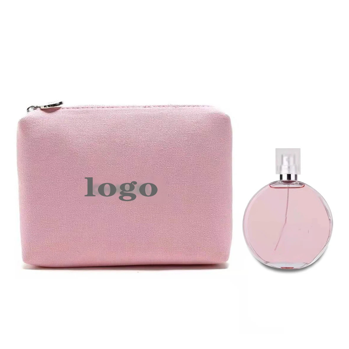 

Wholesale Custom Logo canvas Make Cosmetic Packaging Bags Private Label Makeup Bag