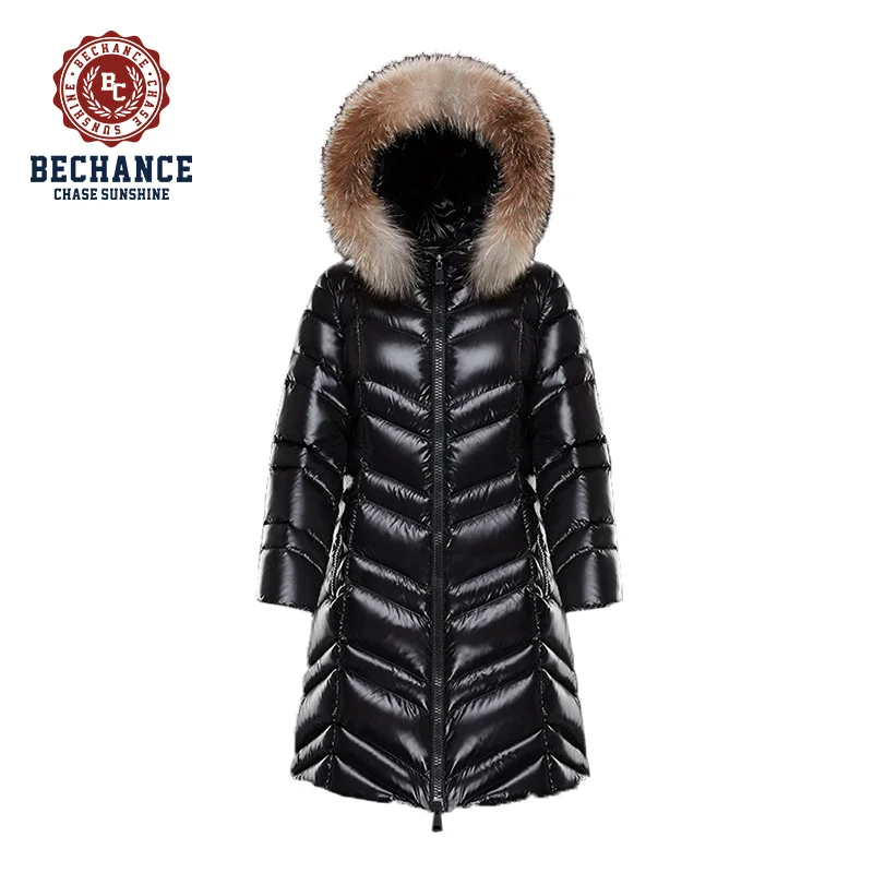 

wholesale custom fashion style women ladies shiny black puffer down jacket for winter