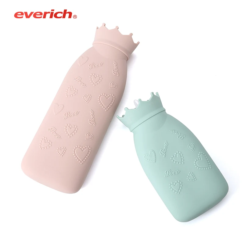 
Premium Classic Silicone Hot Water Bottle and Cute Pattern Knit Cover 