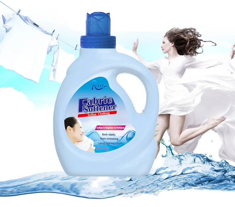 

2KG Softener Clothing Fragrance Lasting Care Laundry Liquid Bottle Fragrant Soft Fabric Detergent, Blue