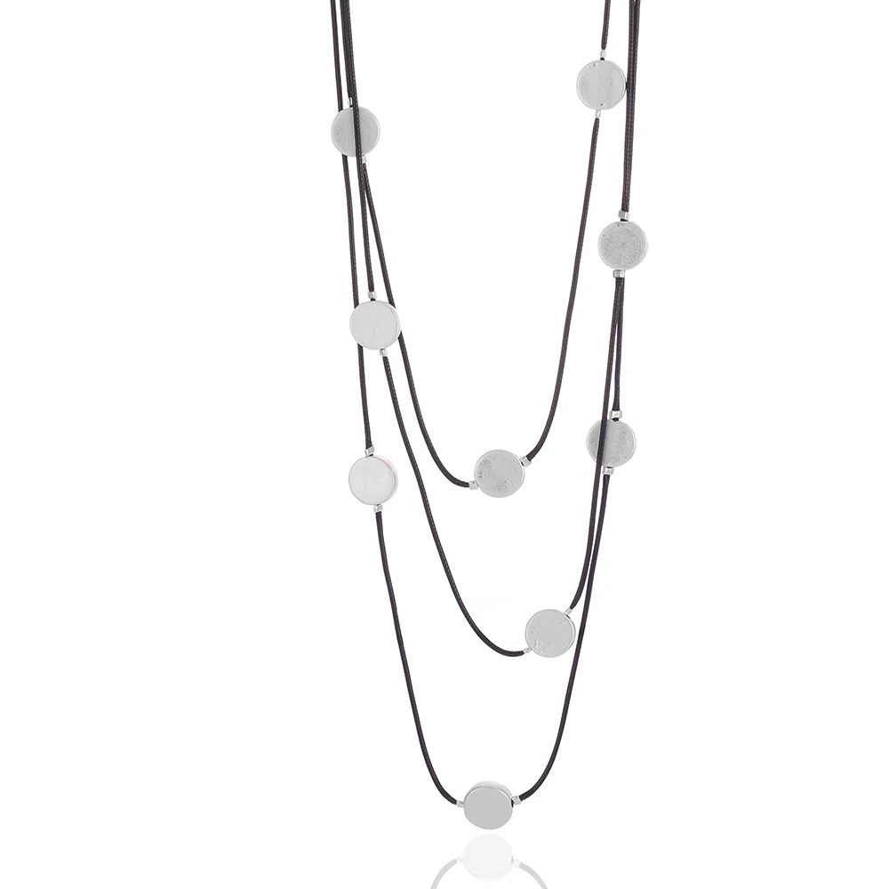

2021 New fashion high quality alloy pendant exquisite simple multi-layer classic three-layer necklace jewelry women wholesale