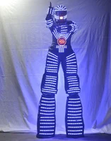 

RGB Flashing LED Costume Light suits LED Robot suits Kryoman robot david guetta robot with Helmet stage dance prop