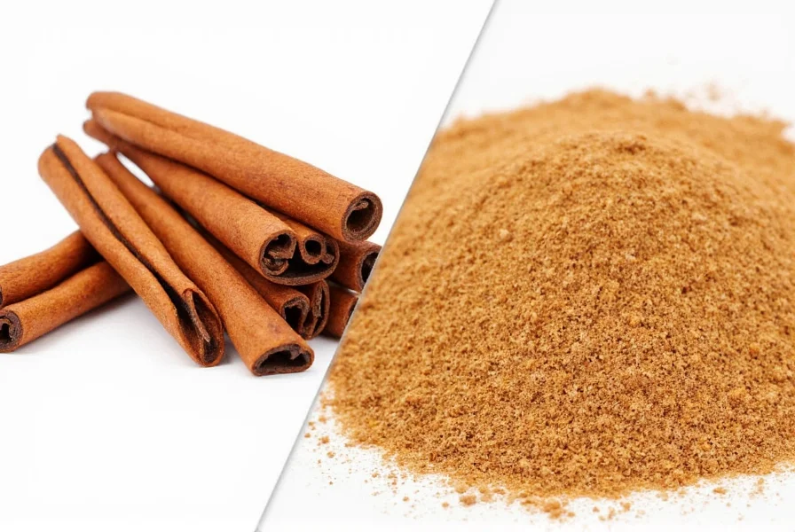 Scientific illustration showing molecular structure differences between coumarin compounds in cassia versus Ceylon cinnamon