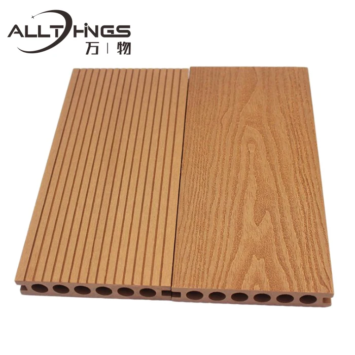 

3D online embossing wood grain brown floor wpc outdoor wood plastic composite board marine teak decking