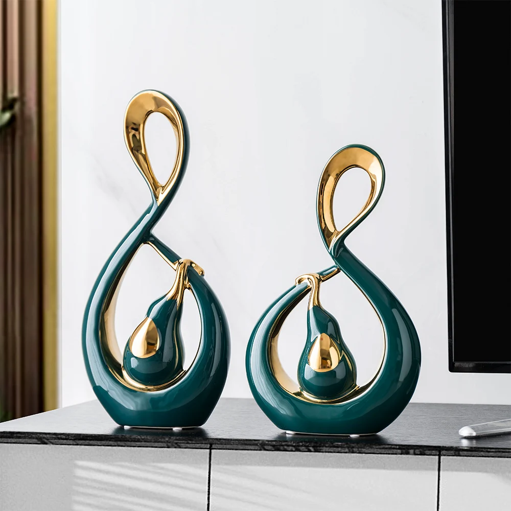 

Modern home decoration Feng Shui statue craft ceramic auspicious and wishful ornaments