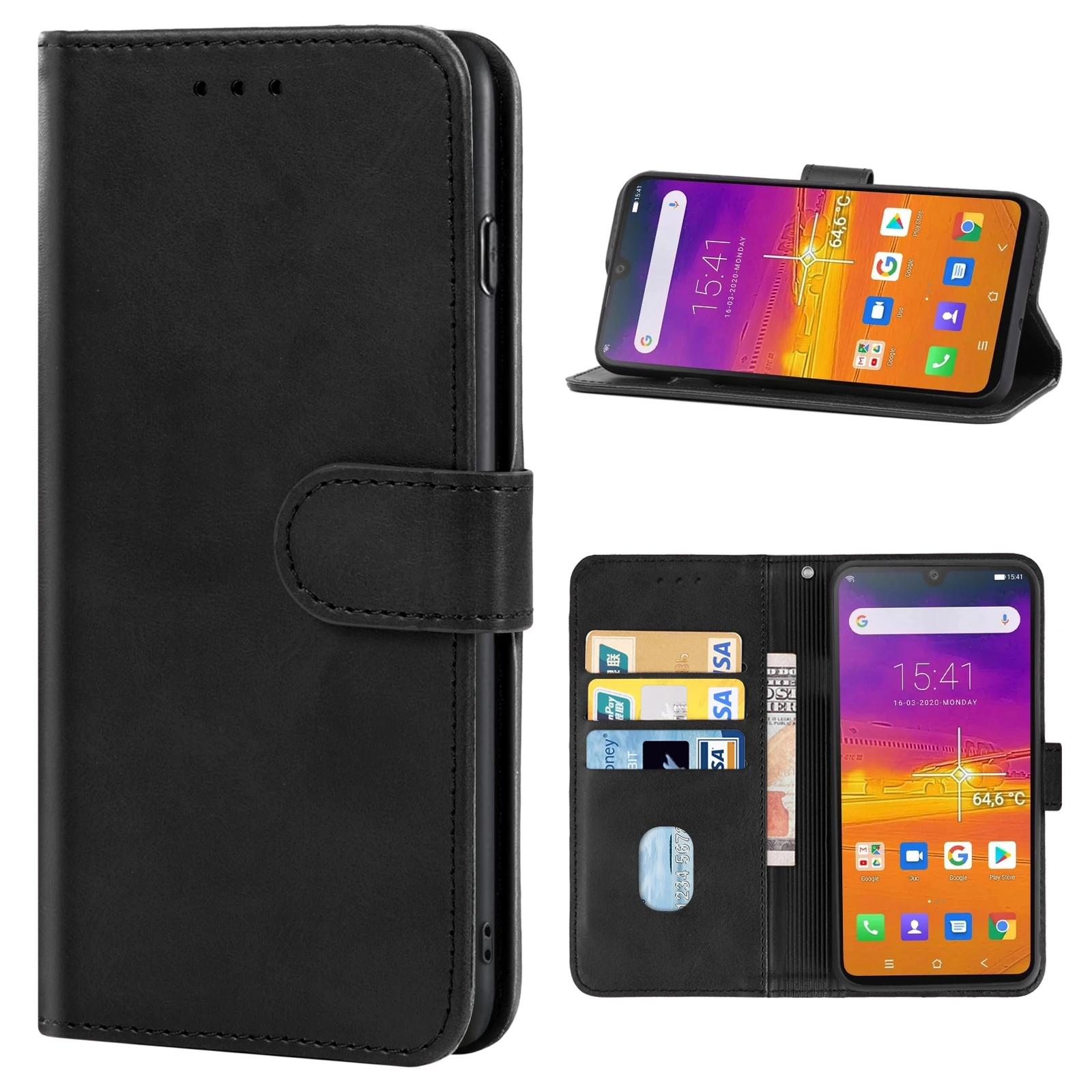 

New Design Leather Phone Case For Blackview BV9900 Pro with Wallet Clip Holder Function