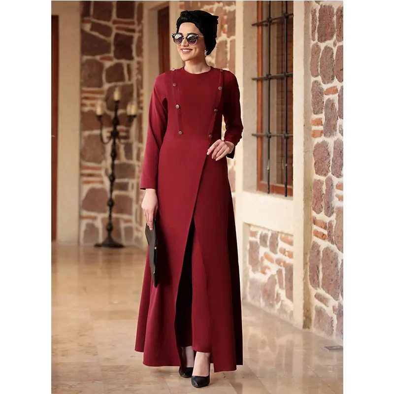 

Fancy Muslim Women's Evening Dress Muslim Turkey Two-piece Suit Fashion Evening Dresses Turkey Two Piece Muslim Evening Dresses, Burgundy, lake blue, brick red, navy blue