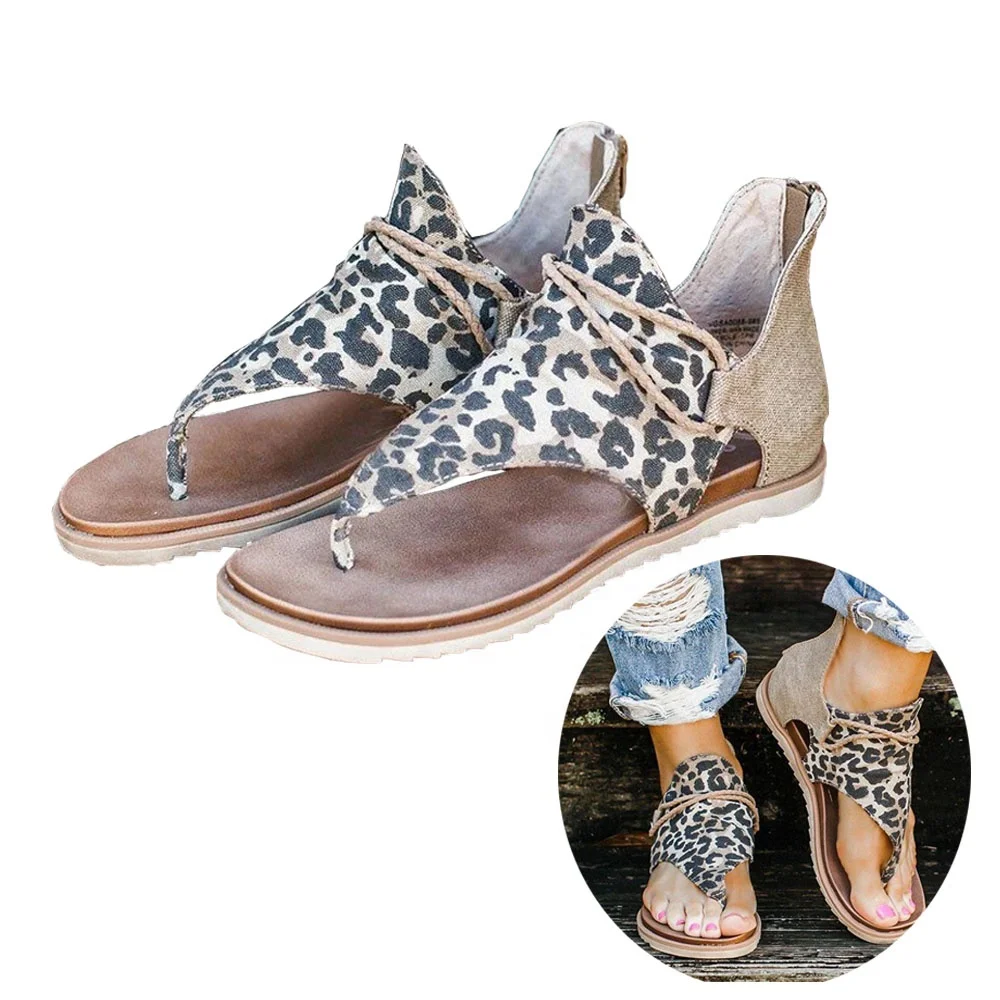 womens leopard print gladiator sandals