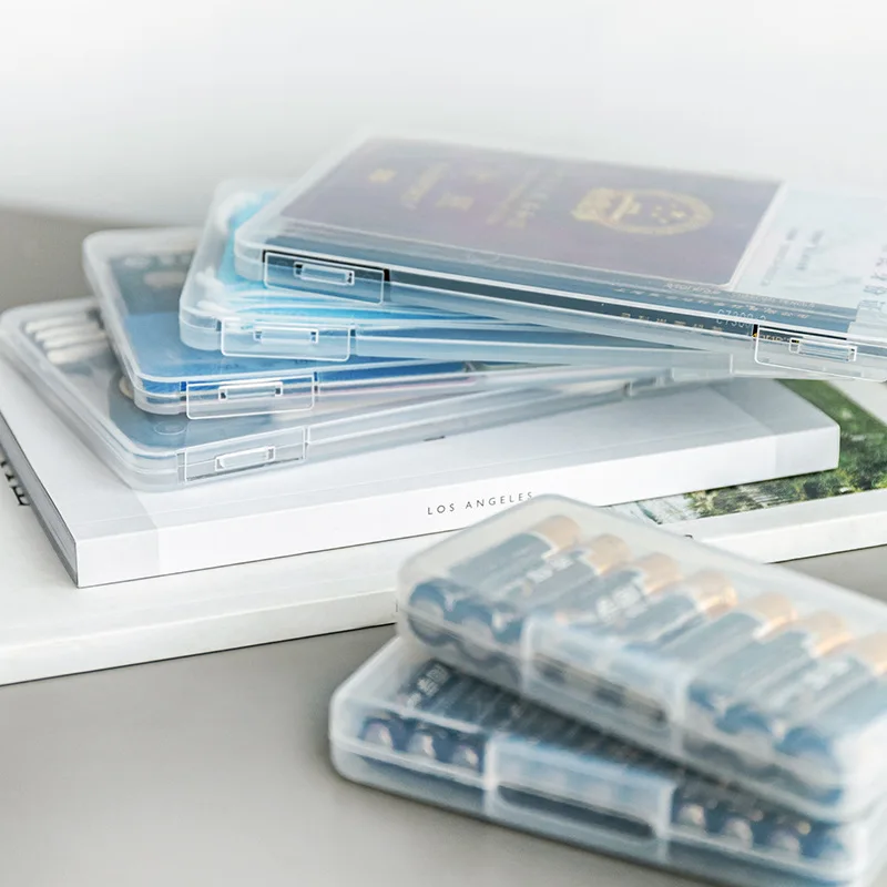 

Portable Mask Storage Creative High-End Disposable Face Cover Box Transparent Dustproof Storage Box MZL