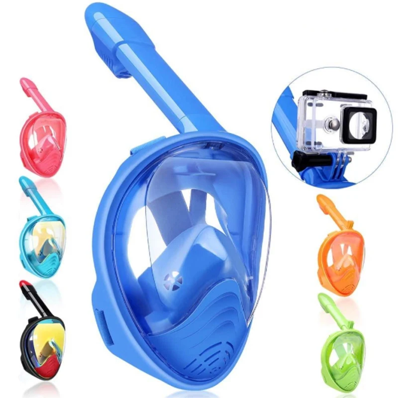 

China Manufacturer Children Adult Underwater Full Face Diving Mask Anti-fog Snorkeling Mask, Customized color supported