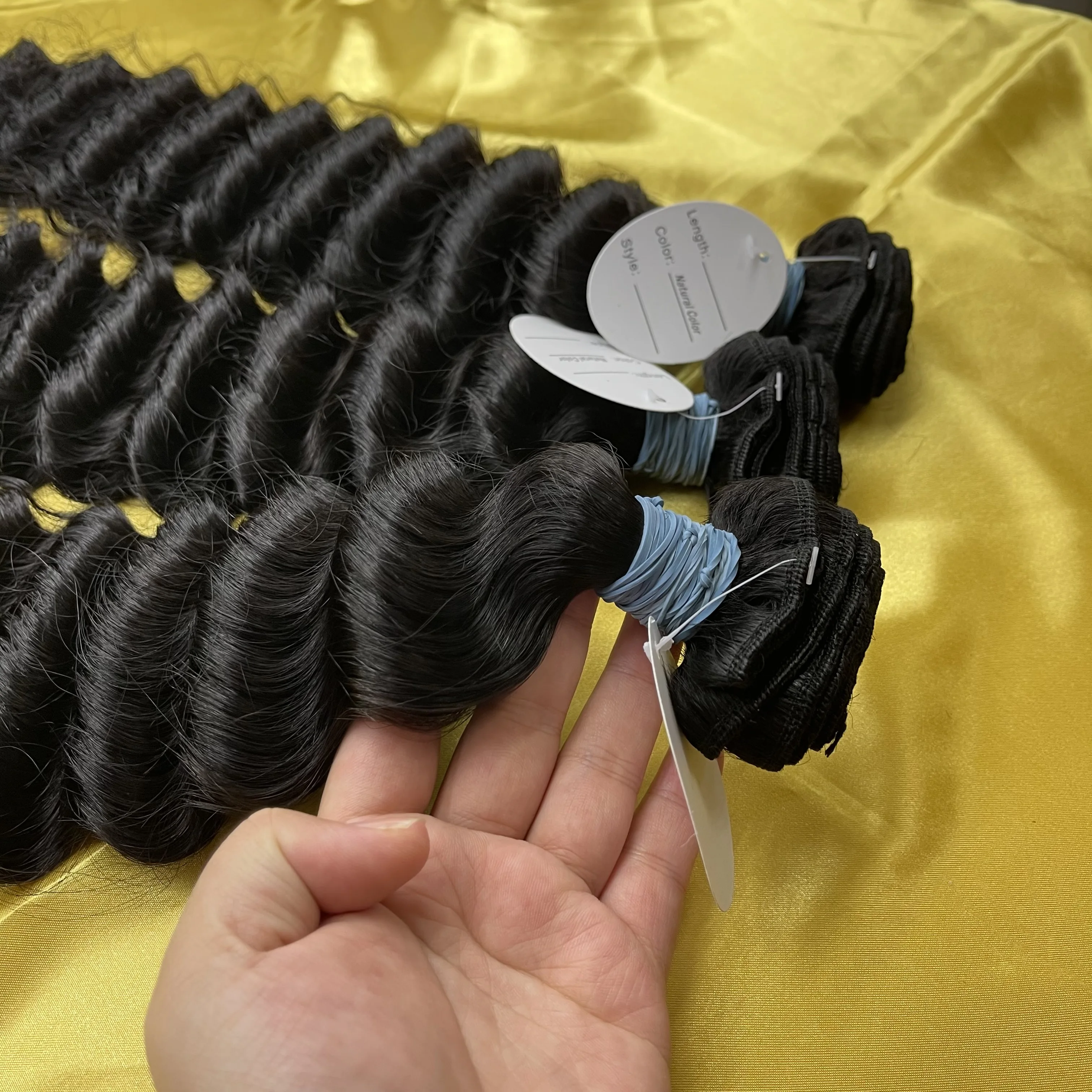 

top grade 11A raw blue band hair bundles no smelling no shedding double weft unprocessed cuticle aligned hair