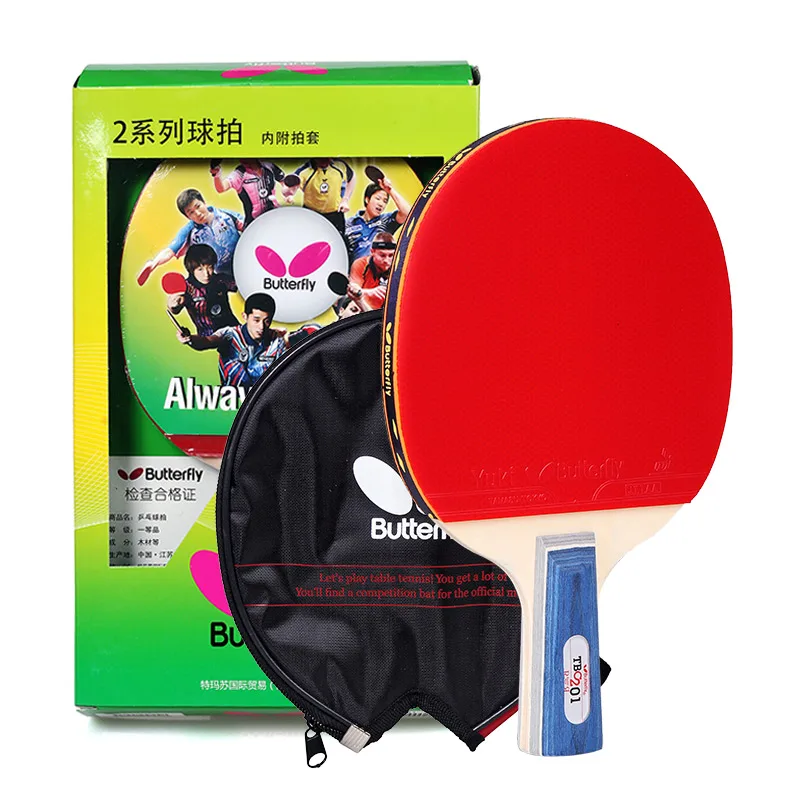 

Butterfly brand table tennis racket for children and students 2 star racket for table tennis PingPong Racket, Red+black