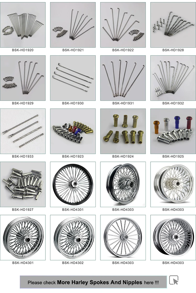 Manufacture Motorcycle Colored Spokes Nipples Nipples Fit For Harley