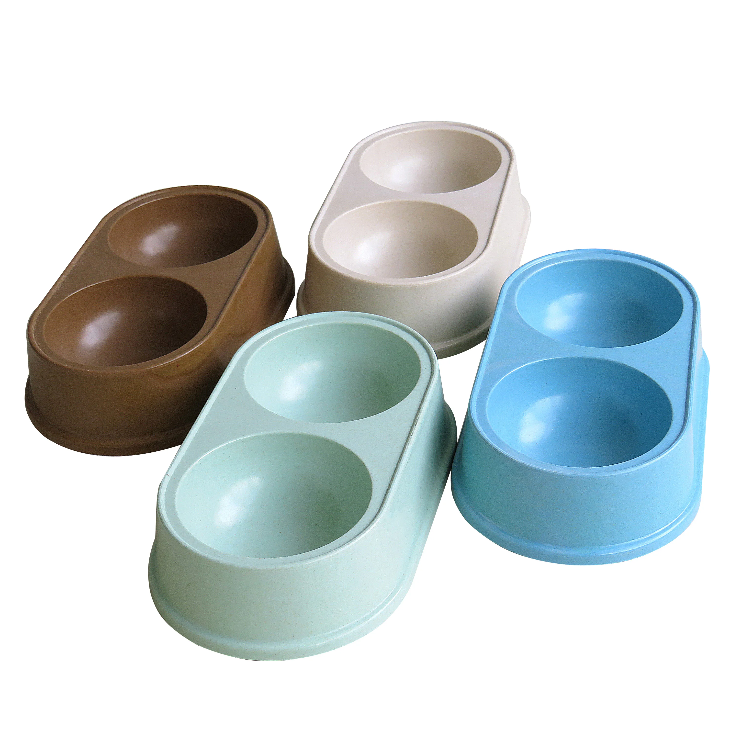 

Dog potscatsdouble bowlsbamboo fiber utensils cat water bowlsanti-overturning rice basinspet products.