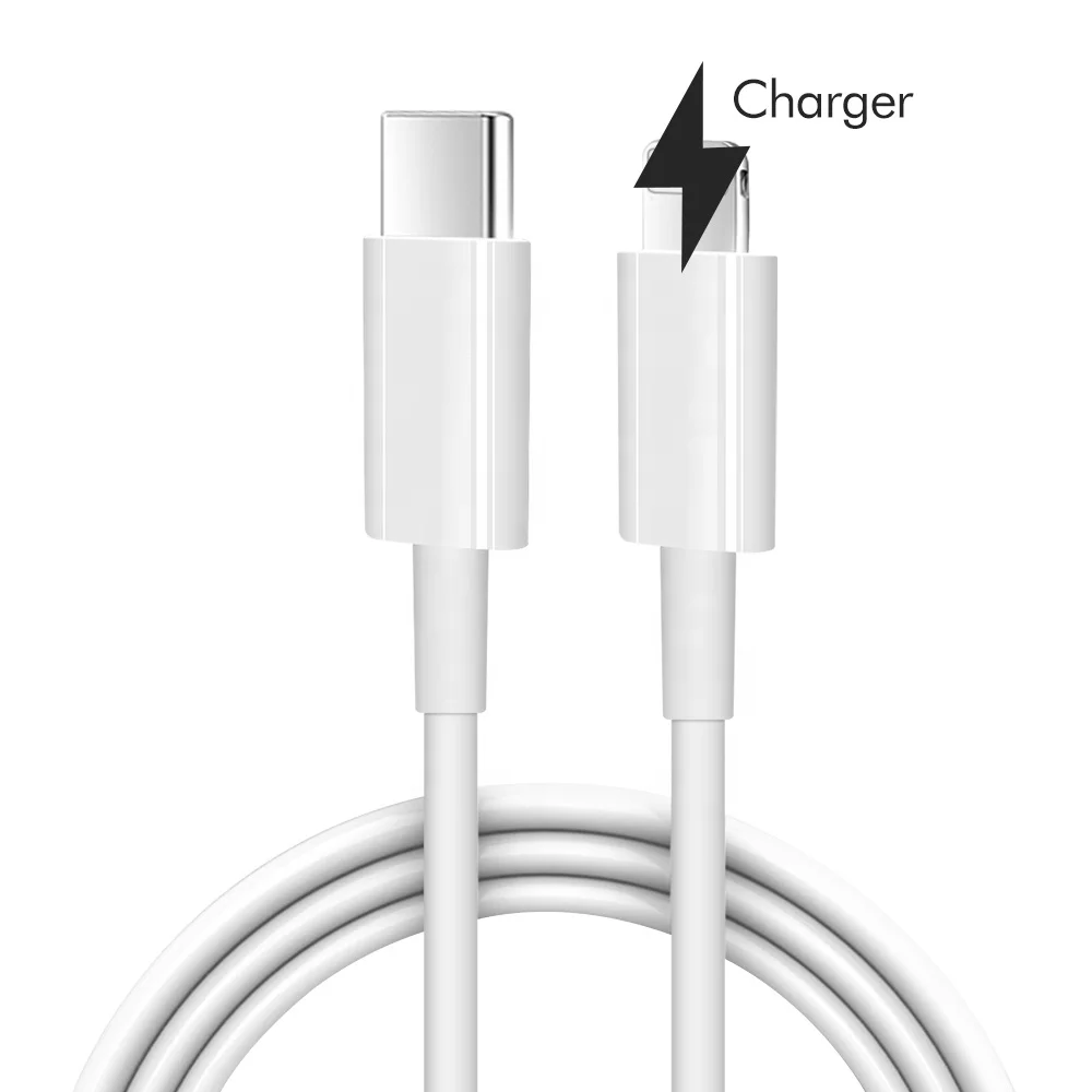 

1M 2M 18W 20W PD Usb C Charging Cable Fast Charger for IPhone 12 11 Pro XS Max XR 10 X Usb Type C to lighting Usb Cables, White