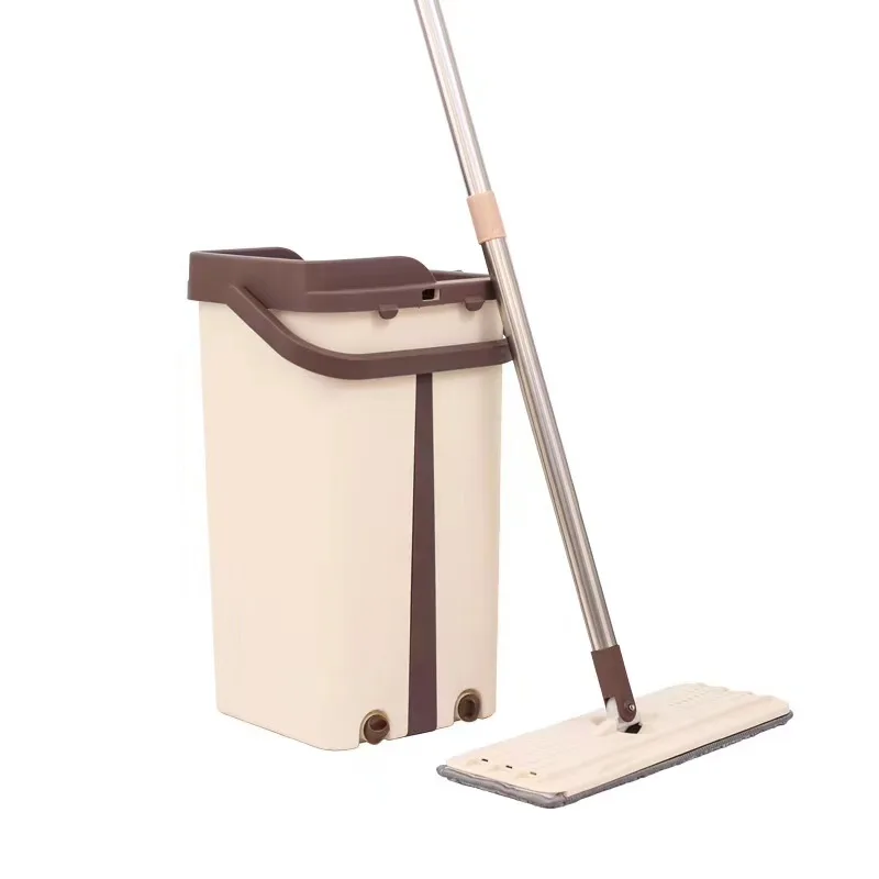 

Wholesales Stainless Steel Smart Wash Tablet Lazy Web Celebrity Gift Folding Mop, Gray