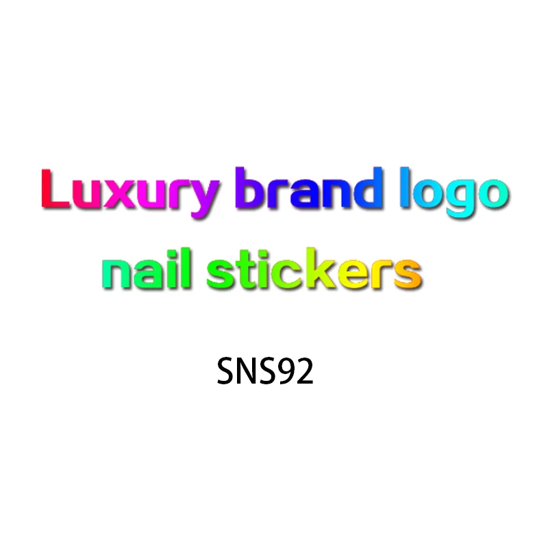 

3d Luxury Brand Logo Colorful Sticker Adhesive Decal Nail Art Decoration, Picture