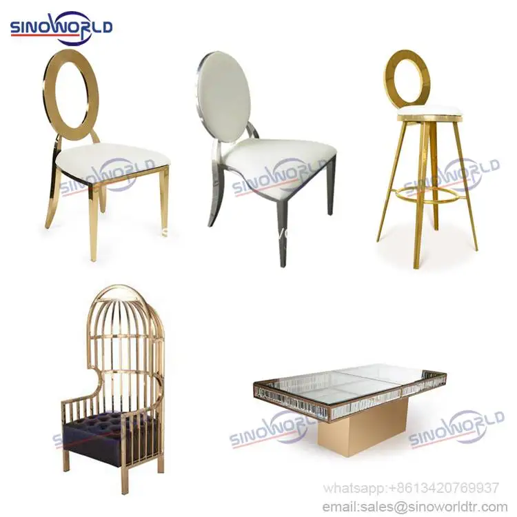 Luxury events furniture bride and groom acrylic vintage gold wedding backdrop