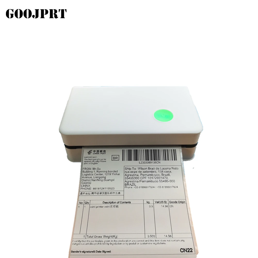 

4 inch mini Portable mobile thermal receipt printer 110mm blue tooth IOS / Android handheld label Printer