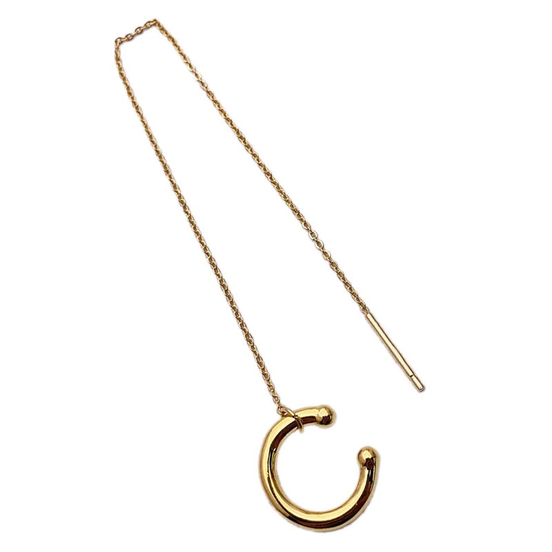 

Jewelry 925 Sterling Silver Fashion Thread Hanging Long Earrings 2021 painted earrings gold plated