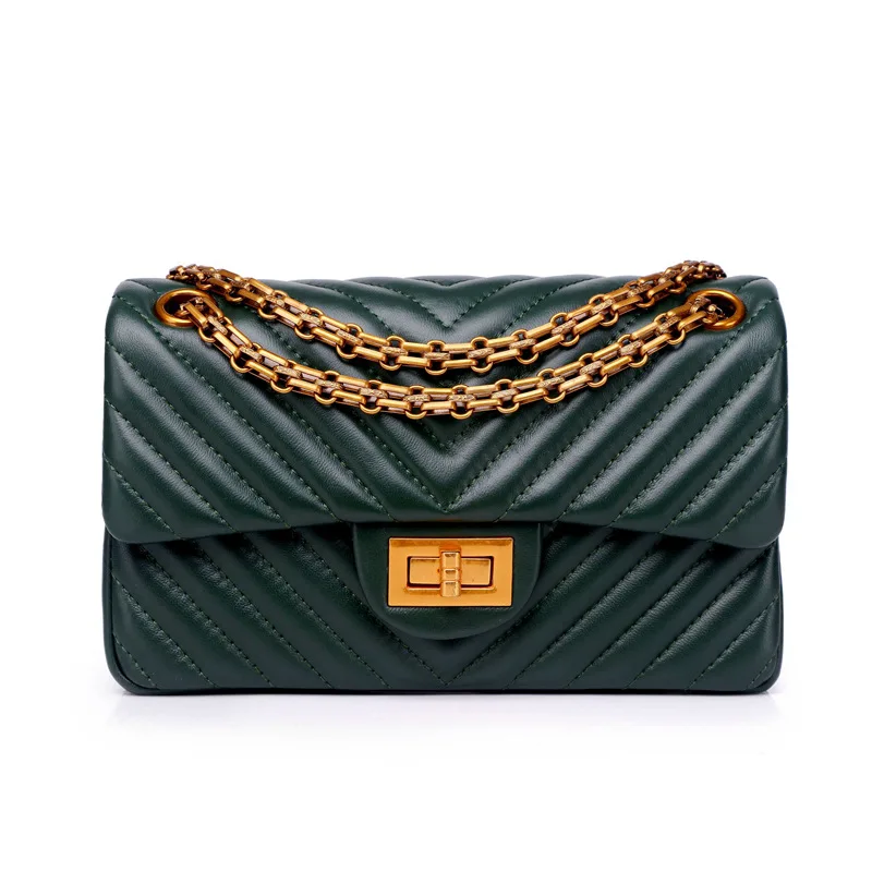 

Wholesale 2021 luxury sewing chain shoulder bags cross body ladies purses Vintage sheepskin leather women handbags